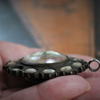 Incredibly Rare Antique 18th Century (or Earlier!)  Carved Wood Relic Pendant with 30 Relics