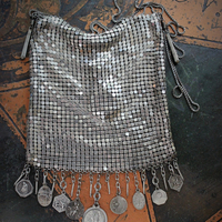 When All Seems Lost Necklace w/Antique Silver Mesh Pouch, Antique Stations of the Cross Rosary,Antique French Medals & More!