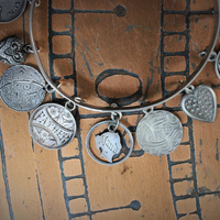 NEW! Incredible Antique Victorian Love Token Bracelet Set of 3 - Amazing Variety of1800's Coin Size & Type, Monograms and Dangles!