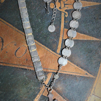 Scribe of the Soul Necklace with Amazing OOAK Antique Love & Friendship Tokens, Antique French Blank Nun's Cross,Tiny Antique Sacred Heart of Mary Connector