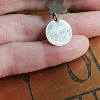 Scribe of the Soul Necklace with Amazing OOAK Antique Love & Friendship Tokens, Antique French Blank Nun's Cross,Tiny Antique Sacred Heart of Mary Connector