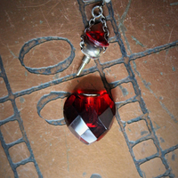 The 3 Initiates Necklace with Antique Beaded Kuchi Gypsy Trim and Medallion,Pillars of Creation Glass Heart,Sterling The Hierophant Tarot Medal & Much More!