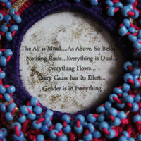 The 3 Initiates Necklace with Antique Beaded Kuchi Gypsy Trim and Medallion,Pillars of Creation Glass Heart,Sterling The Hierophant Tarot Medal & Much More!