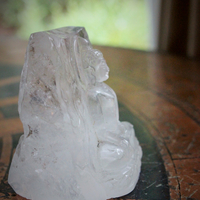 Ancient Small Carved Rock Quartz Buddha Sculpture