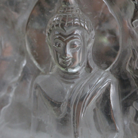 Ancient Small Carved Rock Quartz Buddha Sculpture