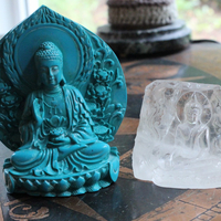 Ancient Small Carved Rock Quartz Buddha Sculpture