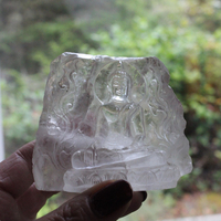 Ancient Small Carved Rock Quartz Buddha Sculpture