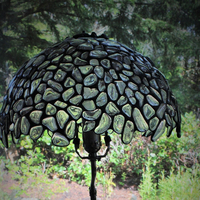 CLEARANCE PRICED! Polished Rock Quartz Crystal & Bronze Lamp Shade