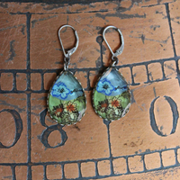SOLD to J OOAK Ayala Bar Faceted Glass Findings Parure with Wide Bracelet,Ring and Earrings