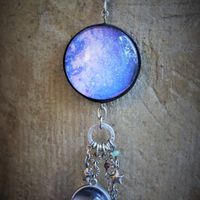 Hold up your Hands 2 Strand Necklace with Sterling Anne Choi Bead,Cosmic Glass Orbs,Sterling Puffy Stars & More!