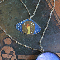 Hold up your Hands 2 Strand Necklace with Sterling Anne Choi Bead,Cosmic Glass Orbs,Sterling Puffy Stars & More!