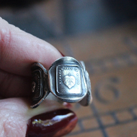 NEW! Unusual Sterling Wax Seal Memento Mori Ring - size 6