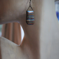 Rainbow Calcite Earrings with Bronze Earring Wires - Free with Purchase of Necklace!