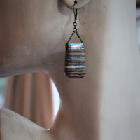 Rainbow Calcite Earrings with Bronze Earring Wires - Free with Purchase of Necklace!