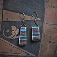 Rainbow Calcite Earrings with Bronze Earring Wires - Free with Purchase of Necklace!