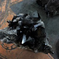 Rare Smoky Quartz Cluster in Matrix Collection