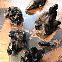 Rare Smoky Quartz Cluster in Matrix Collection