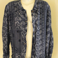 Rare Magnolia Pearl Bandana Denim Chambray Duster 