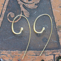Sold to J  Unique 14K Gold Earrings with 2 Sets of Checkerboard Faceted Tourmaline Drops