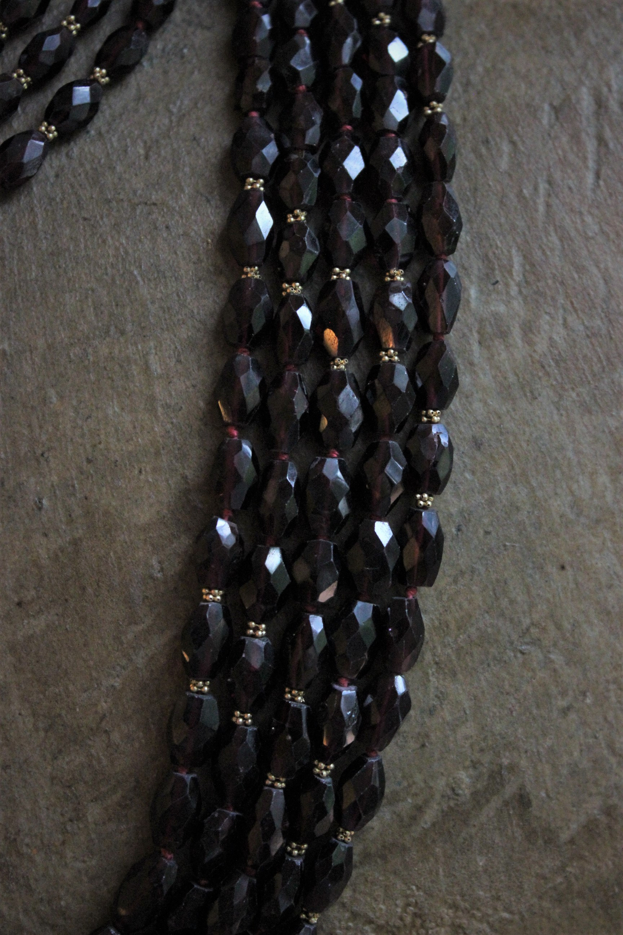 SOLD to J Incredible Faceted Pyrope Garnet Set with 2 Necklaces & 2 Bracelets, 14K Beads and Clasps