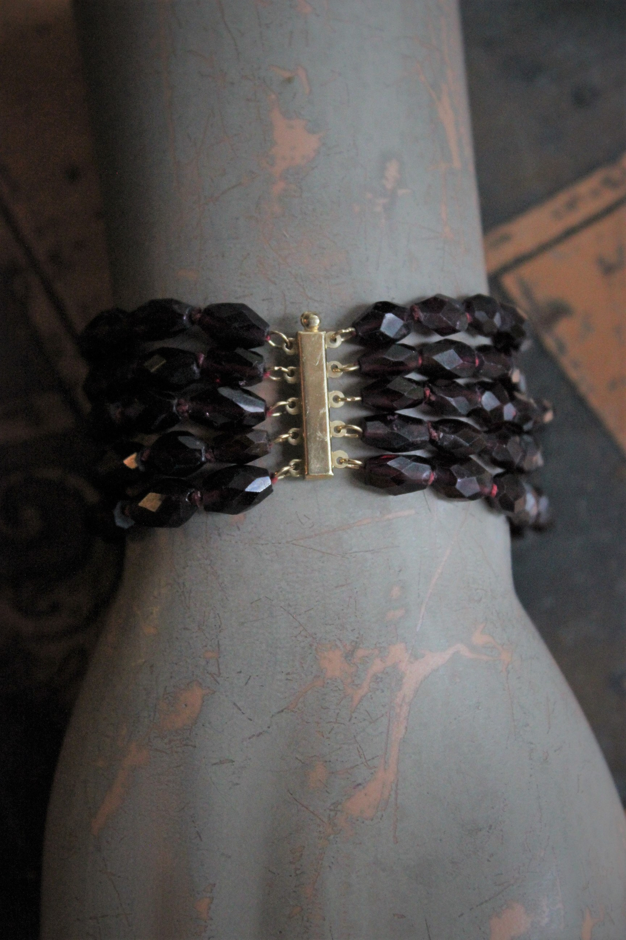 SOLD to J Incredible Faceted Pyrope Garnet Set with 2 Necklaces & 2 Bracelets, 14K Beads and Clasps
