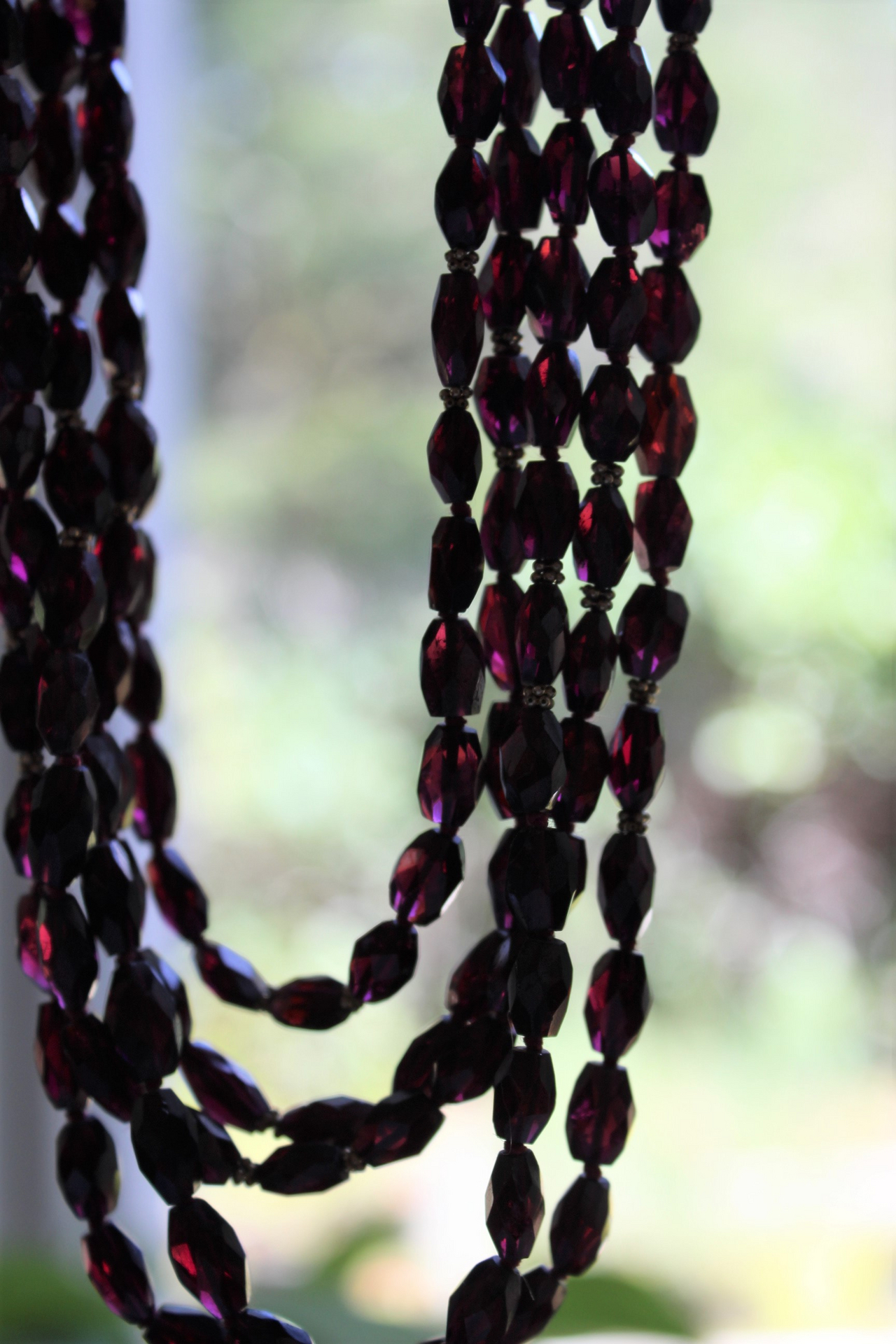 Incredible Faceted Pyrope Garnet Set with 2 Necklaces & 2 Bracelets, 14K Beads and Clasps