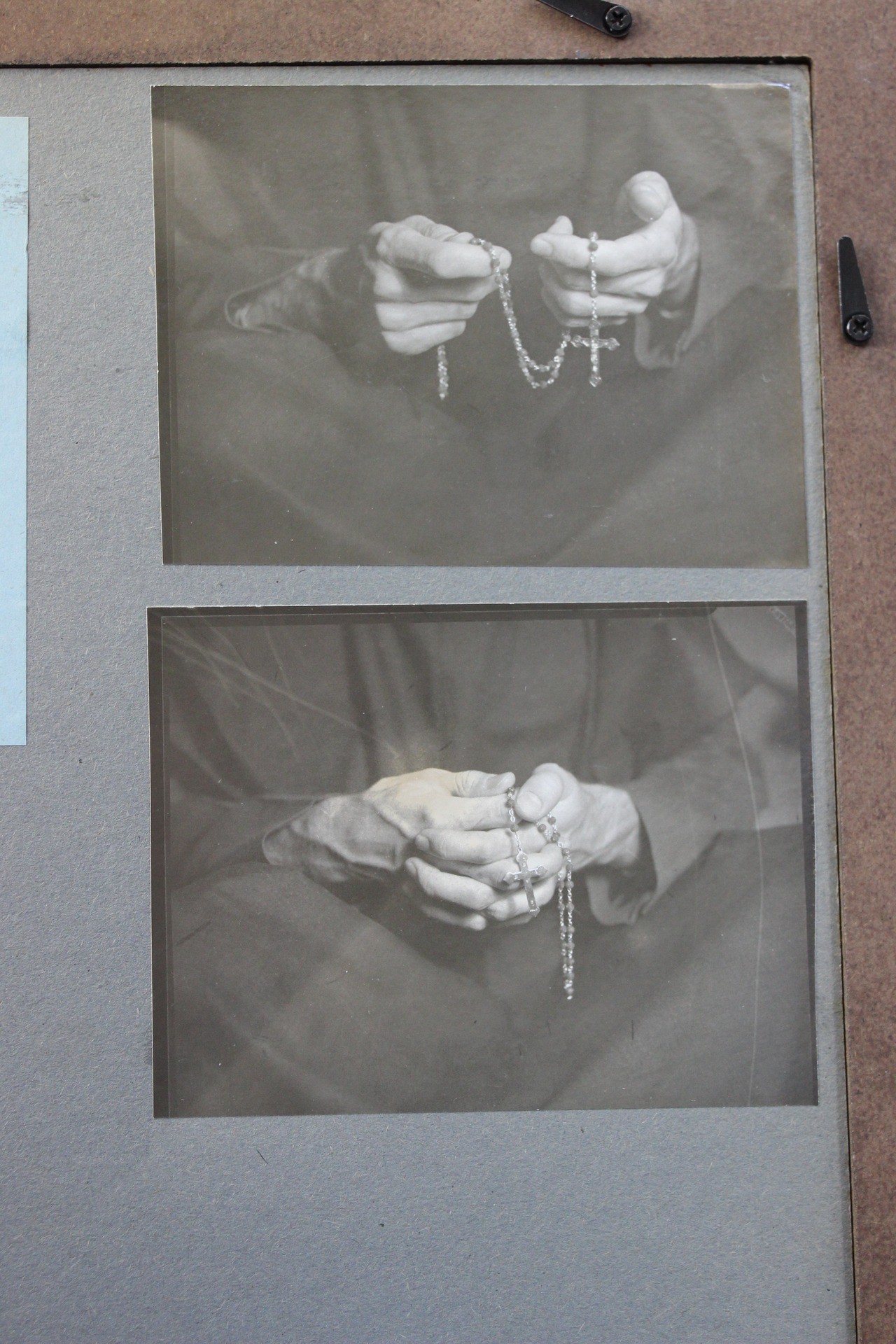 Amazing OOAK Vintage Los Angeles Art School Photographs of Nun Holding a Rosary