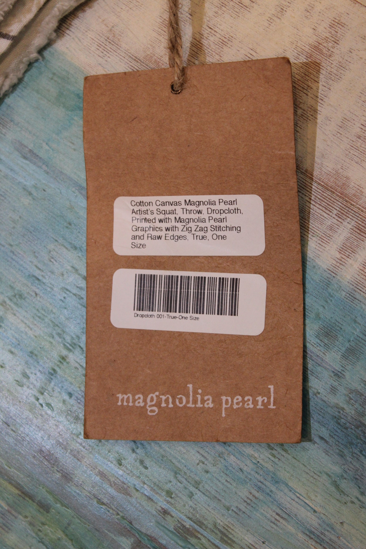 Super Rare and Long Retired Magnolia Pearl Art Graphic Cotton Drop Cloth - New with Tag!
