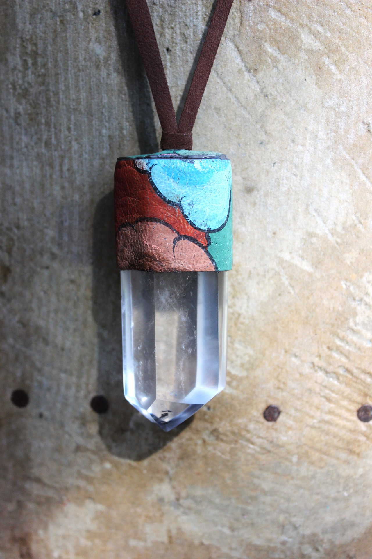 Invite Them In Necklace & Bracelet Set with Antique Hand Painted Thangka,Ghost Quartz Point Pendant,Carved Tourmaline Buddha,Foxtail Chain Tassel,Antique Buddha Medal & Much More!