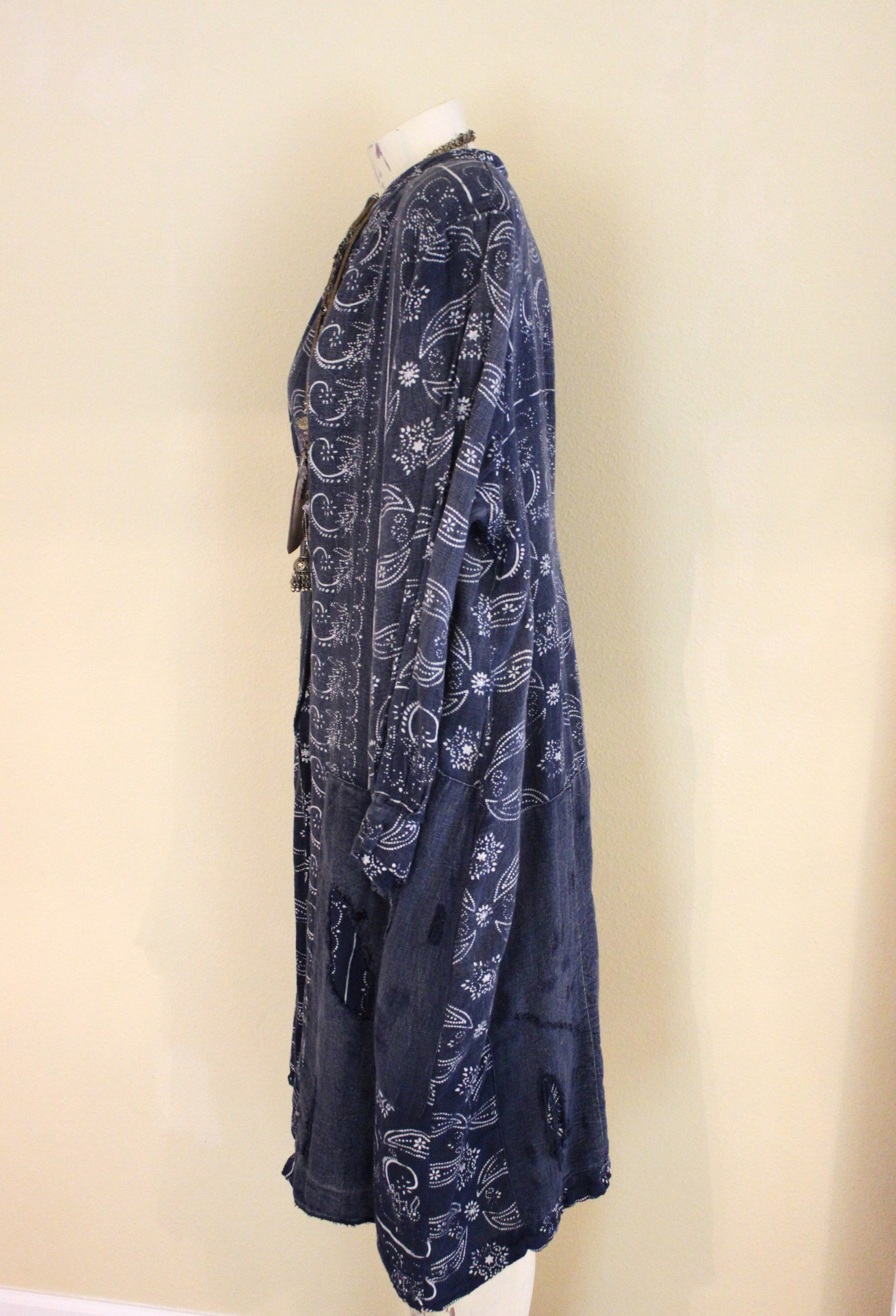 Rare Magnolia Pearl Bandana Denim Chambray Duster 