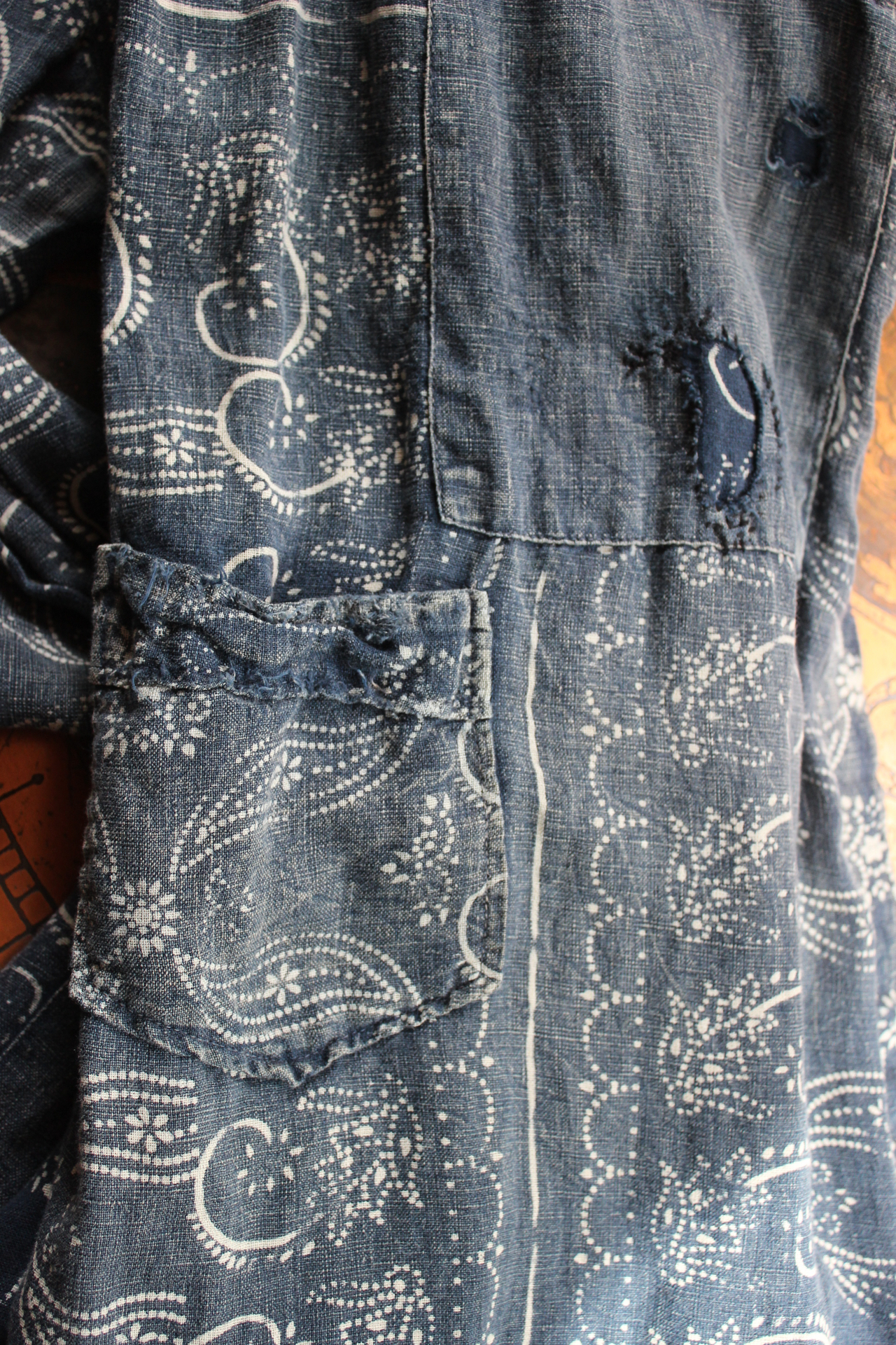 Rare Magnolia Pearl Bandana Denim Chambray Duster 