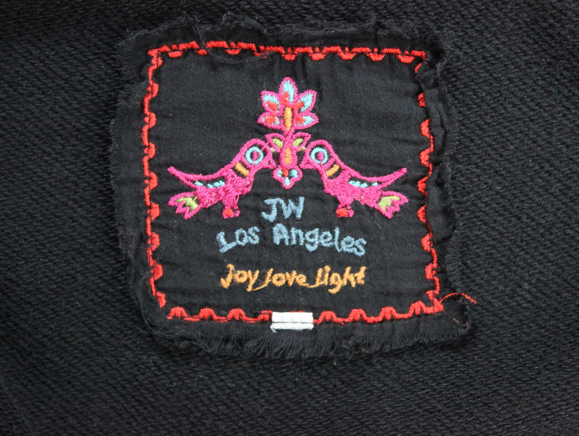 Vintage JWLA Johnny Was Open Front Jacket - Black with Embroidery,Front Slash Pockets and Kimono Sleeves