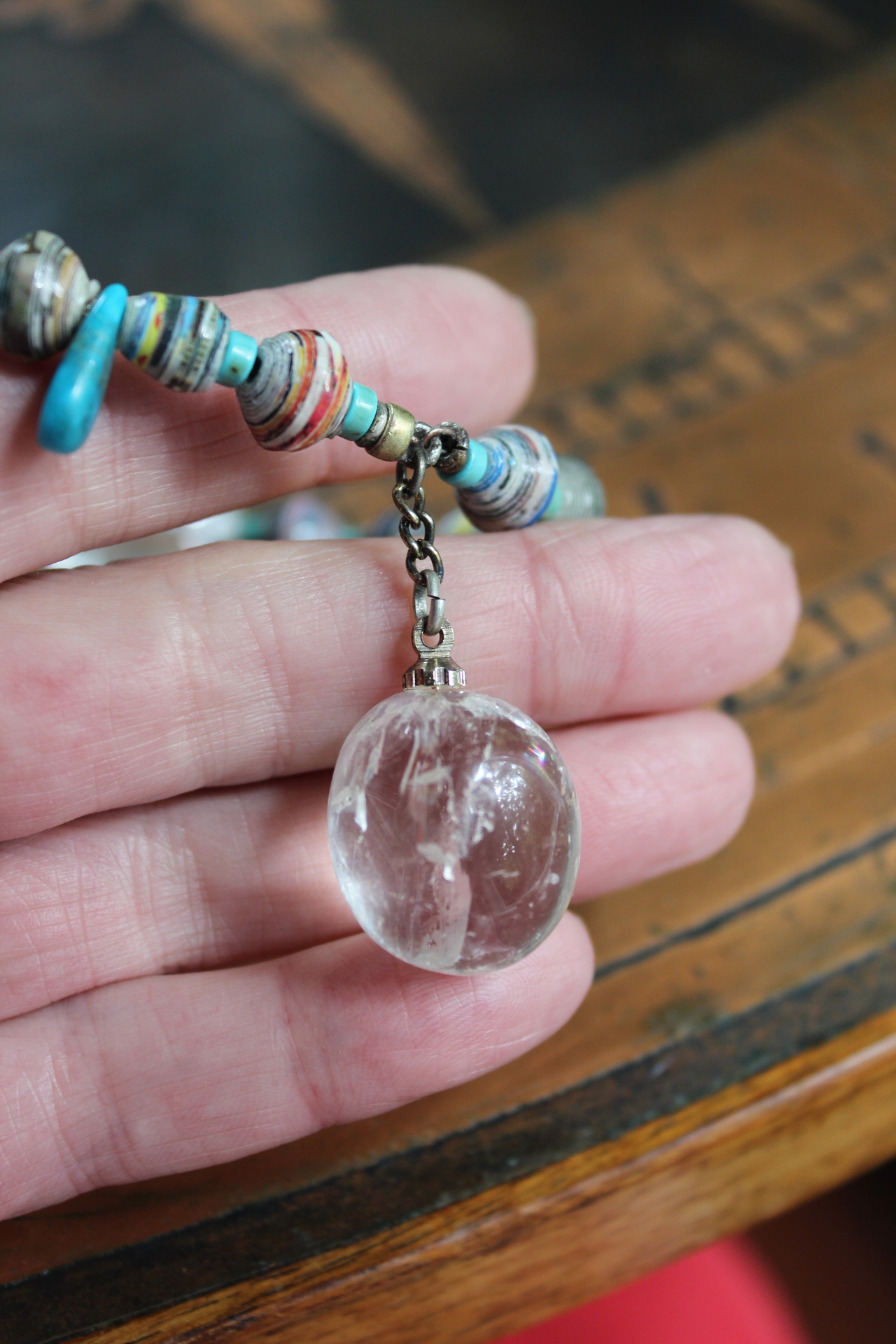 Endless Bounty II Bangle Set with Antique Kantha Textile, Antique Medals, Multiple Faceted Gemstones & Turquoise, Unique Dangles and Drops!