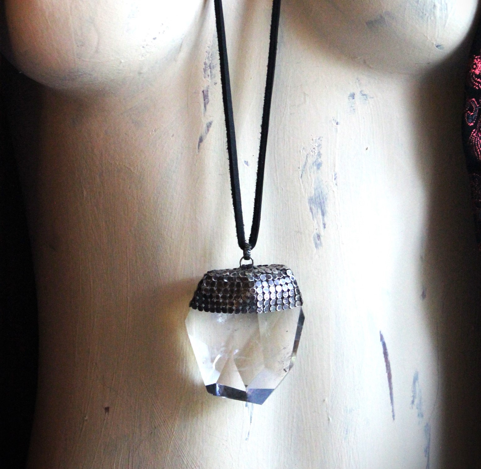 NEW! Spirit Healer Necklace with Amazing Sterling & Clear Quartz Pendant