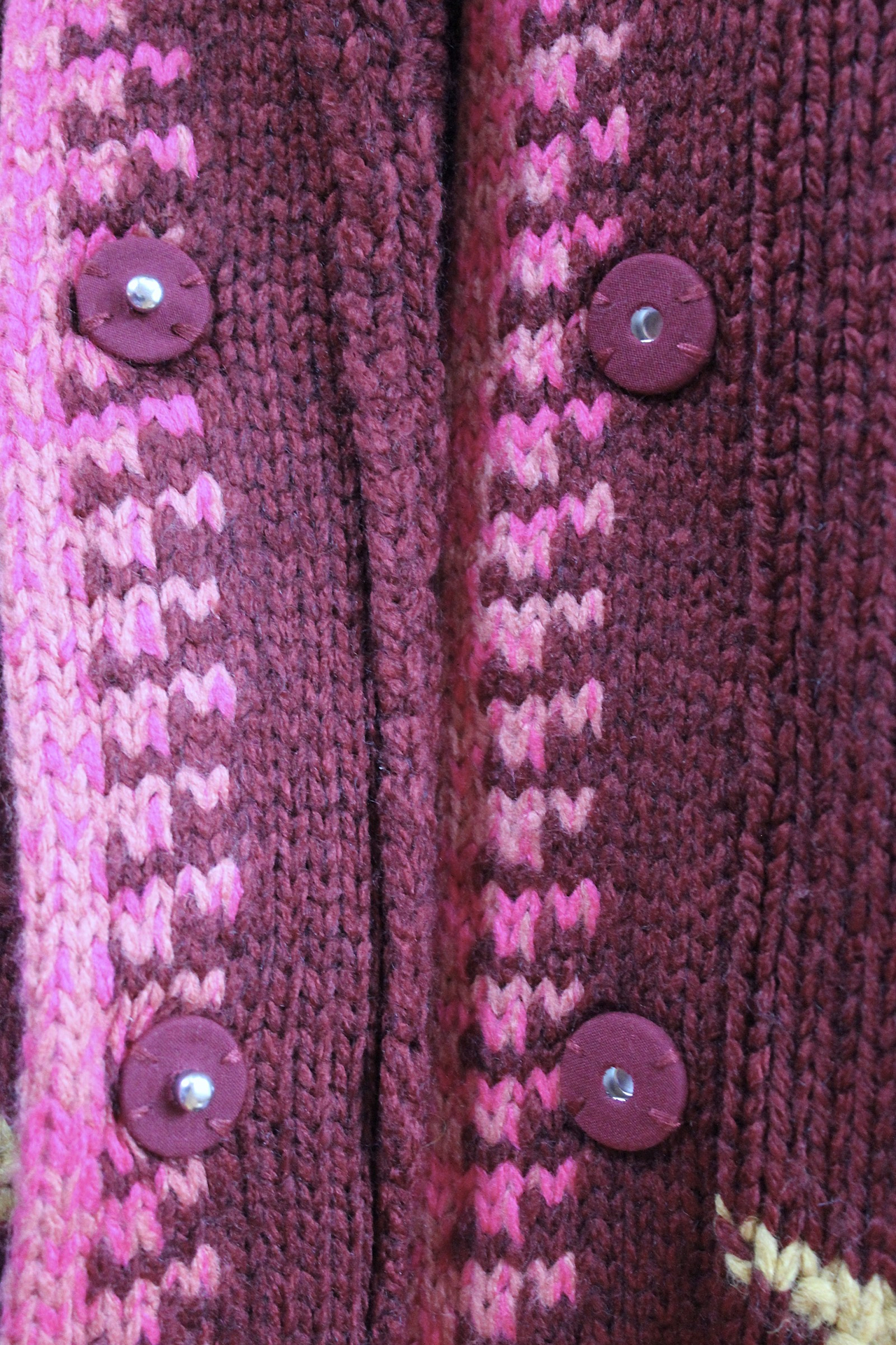  NWOT Sundance Handknit Sweater Duster with Shawl Collar, Snap Closure and Front Pockets - Size Large
