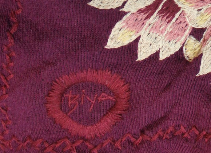 NEW! Set of 3 Biya Johnny Was Cotton Embroidered Scarf/Shawls with Shawl Pin - Versatile & Lovely!
