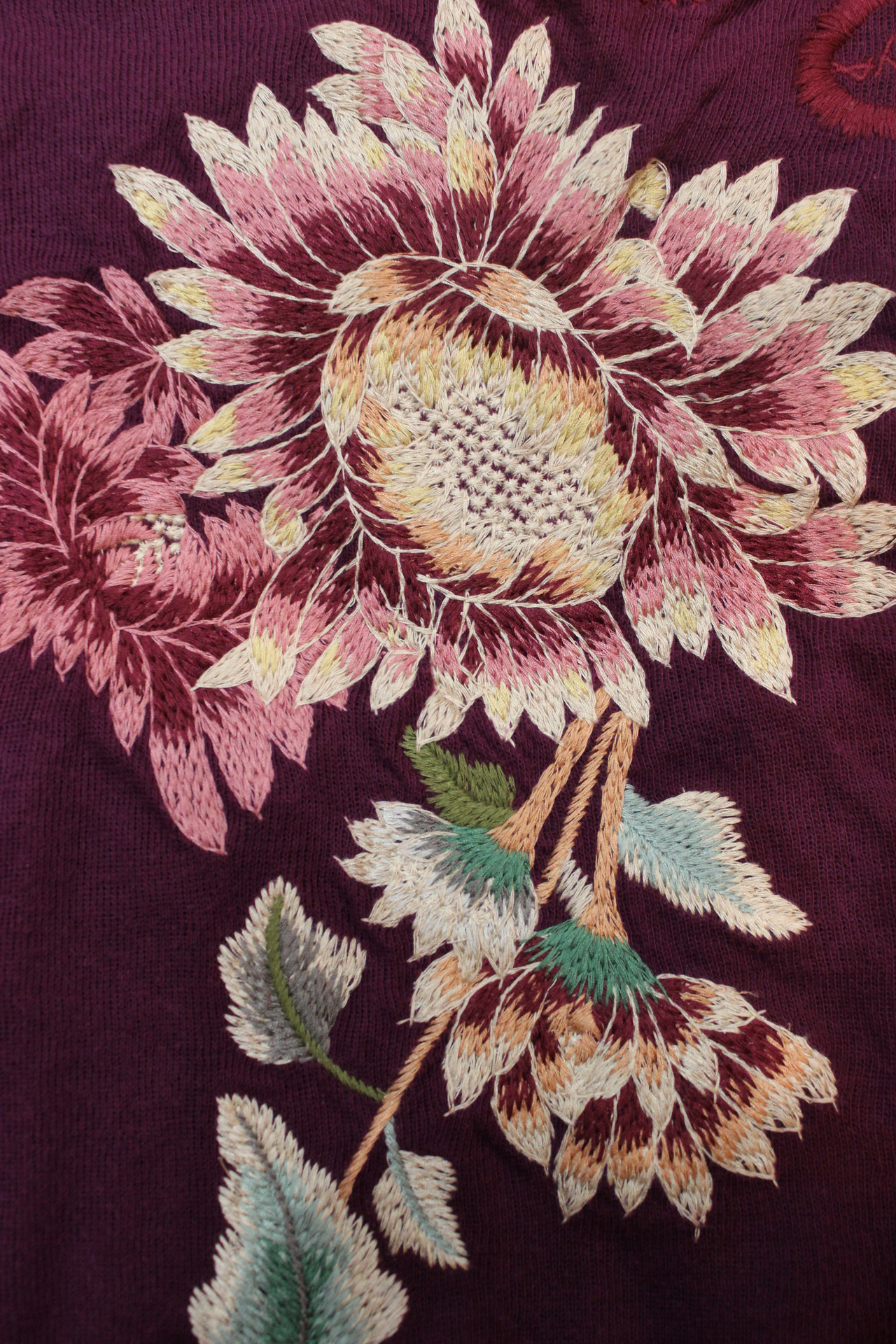 NEW! Set of 3 Biya Johnny Was Cotton Embroidered Scarf/Shawls with Shawl Pin - Versatile & Lovely!