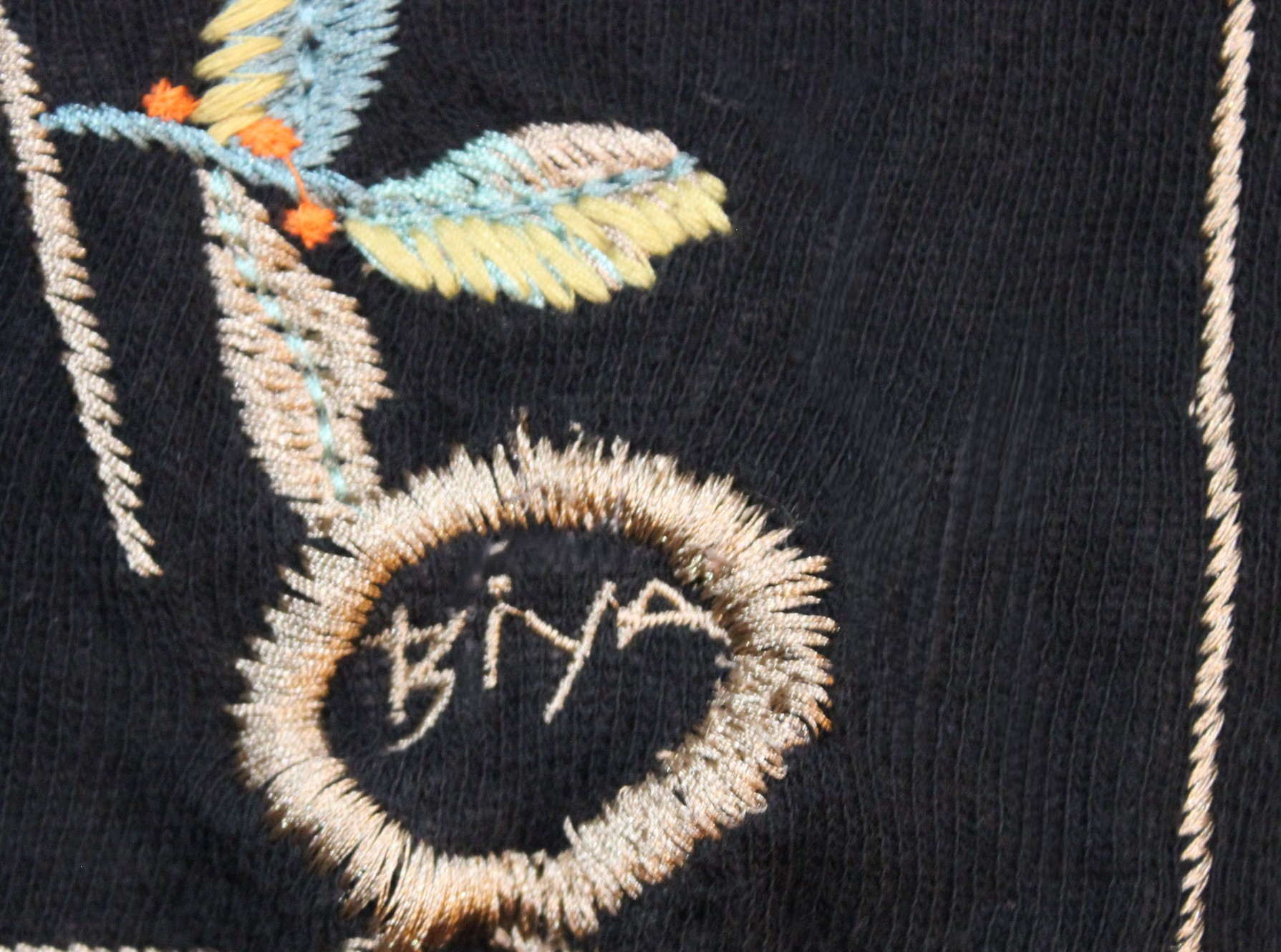 NEW! Set of 3 Biya Johnny Was Cotton Embroidered Scarf/Shawls with Shawl Pin - Versatile & Lovely!