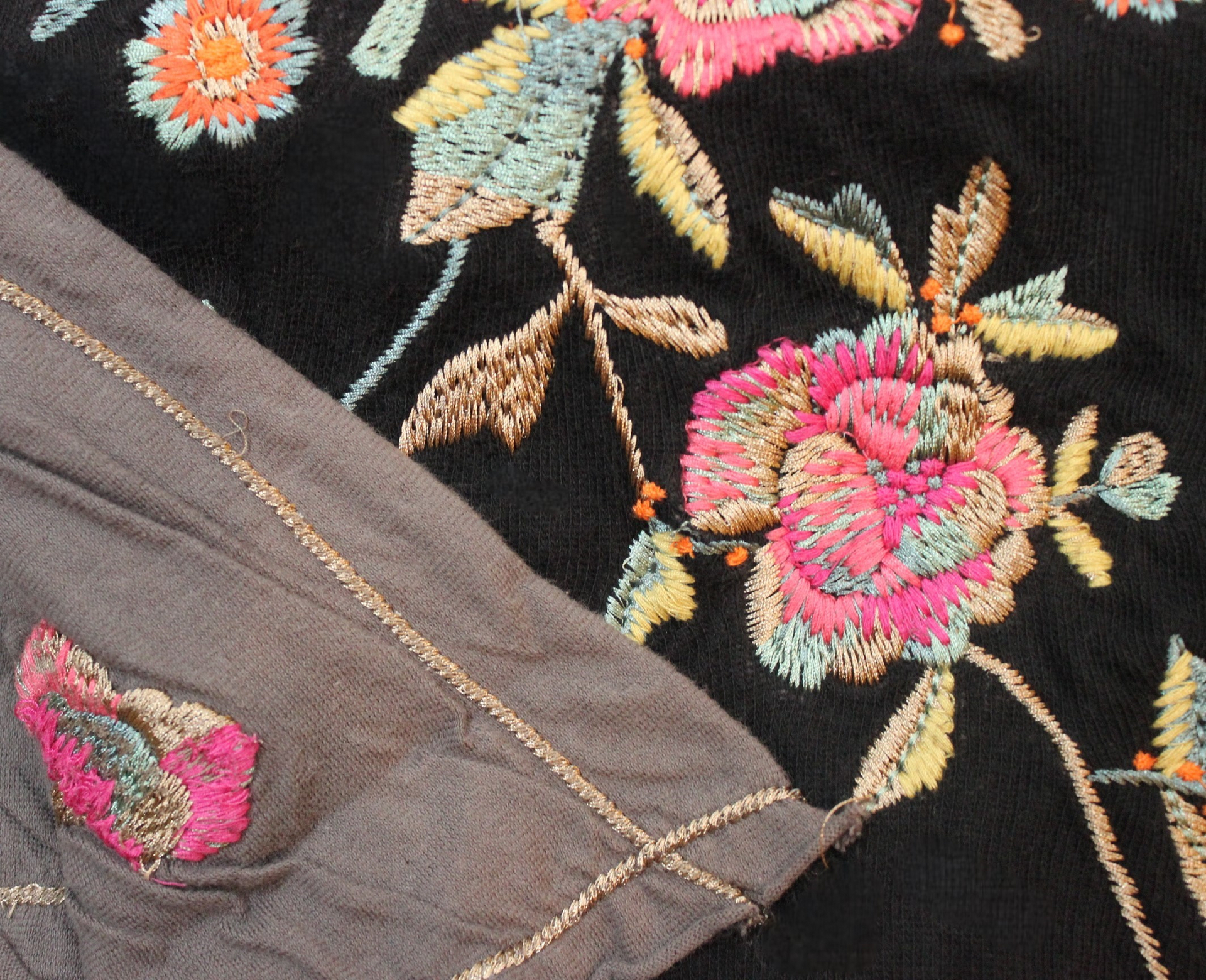 NEW! Set of 3 Biya Johnny Was Cotton Embroidered Scarf/Shawls with Shawl Pin - Versatile & Lovely!