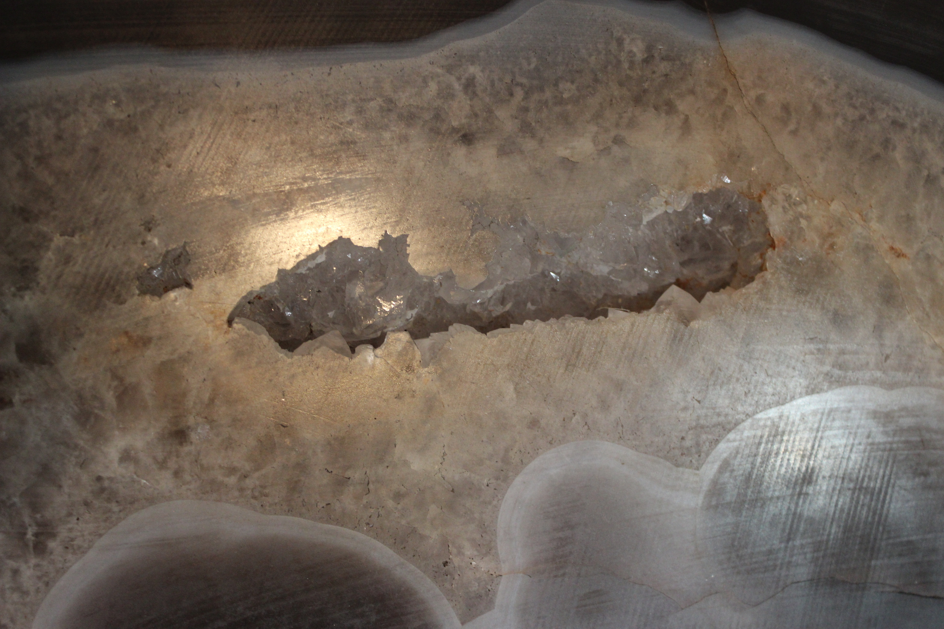Astounding One of a Kind Massive Polished Geode Slice - perfect for a Table Top or Display!
