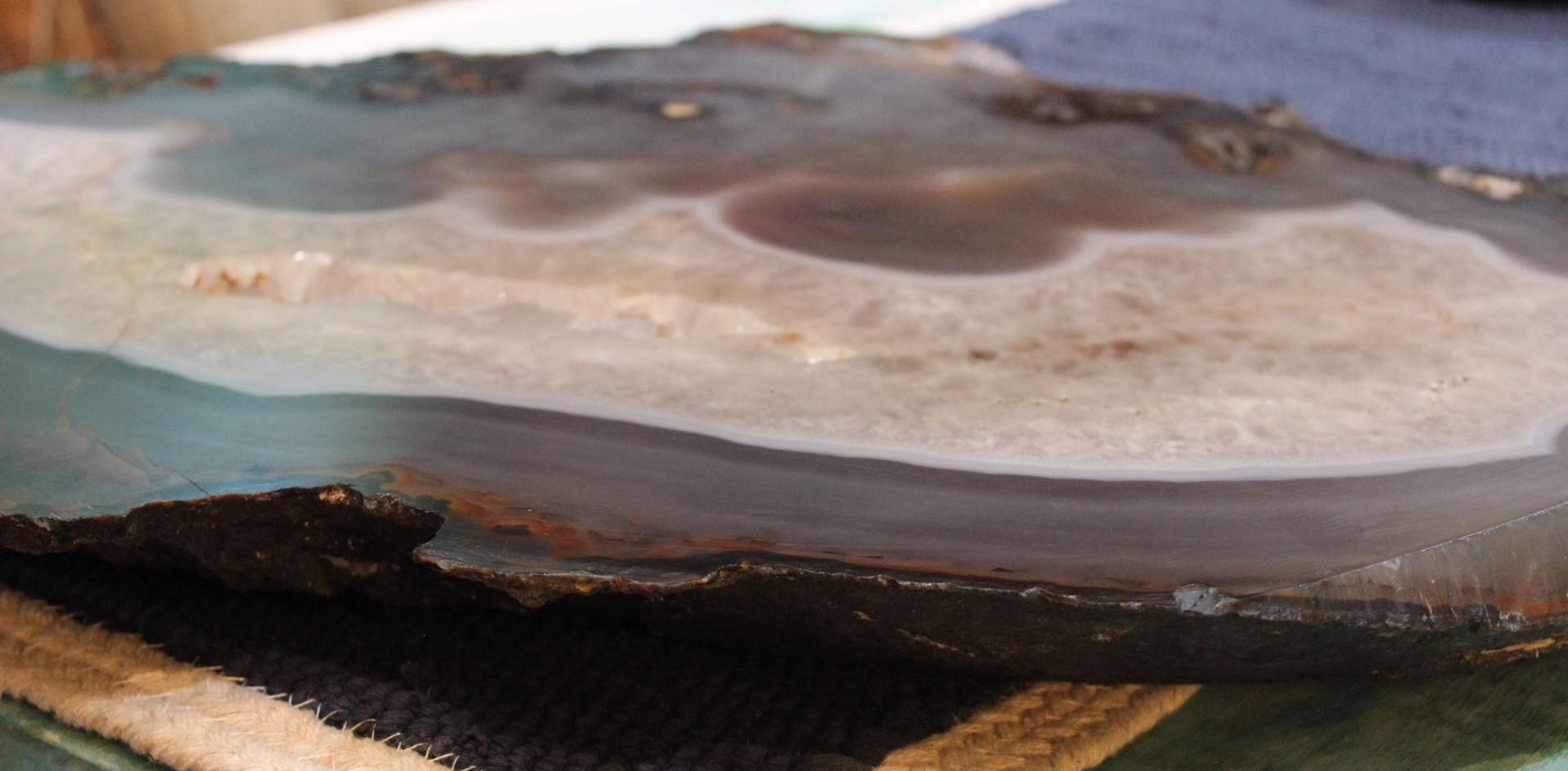 Astounding One of a Kind Massive Polished Geode Slice - perfect for a Table Top or Display!