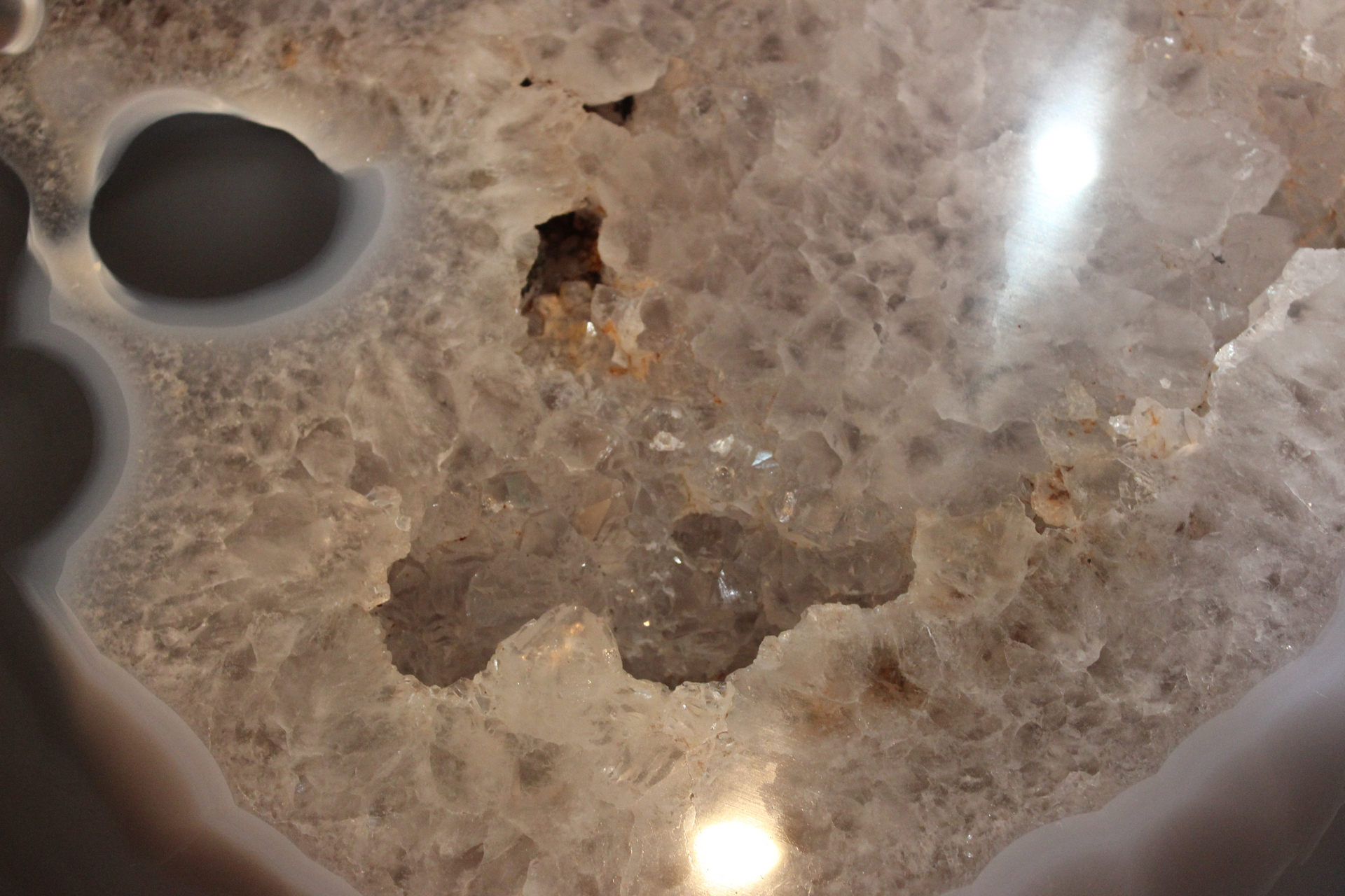 Astounding One of a Kind Massive Polished Geode Slice - perfect for a Table Top or Display!