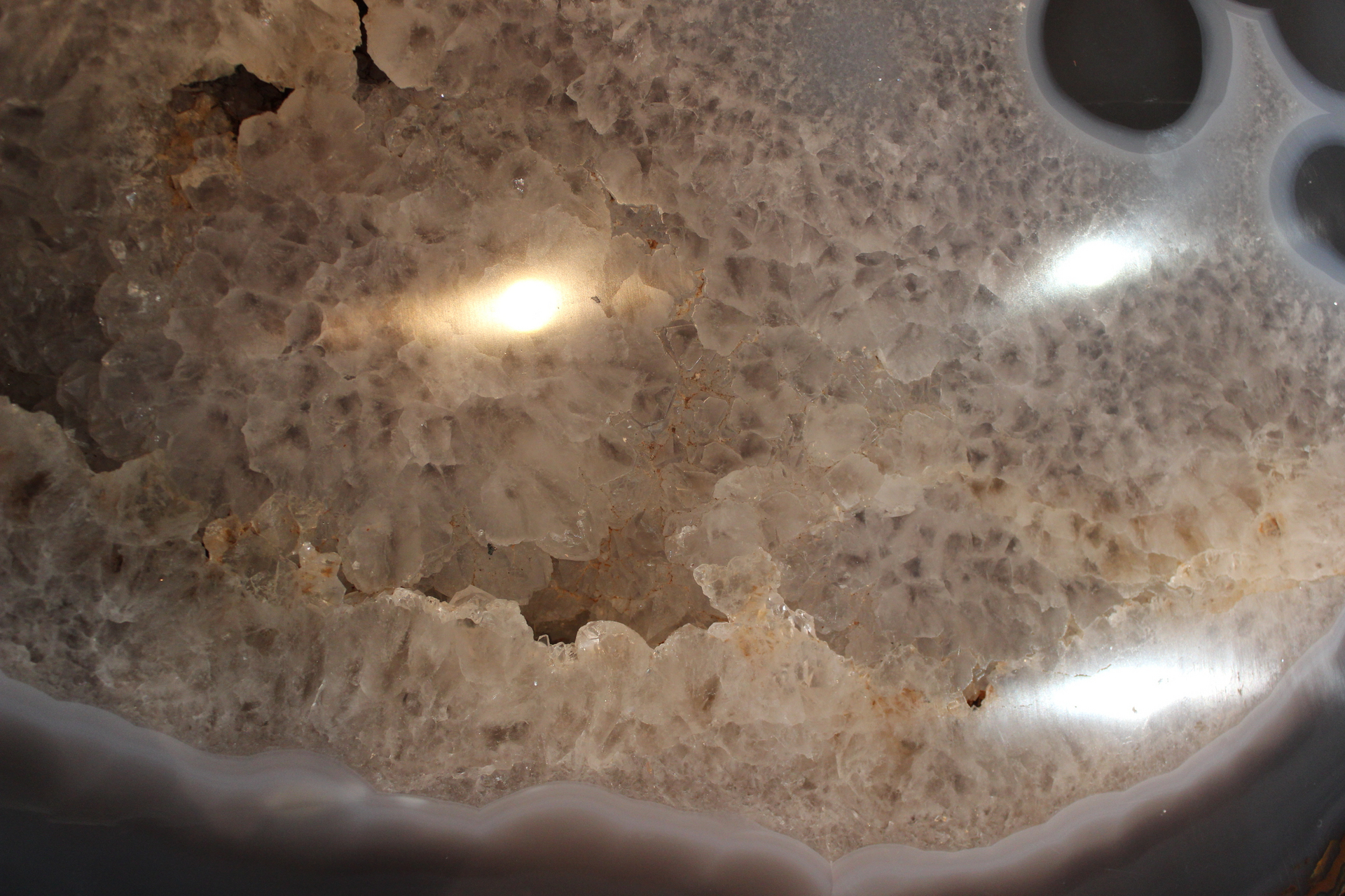 Astounding One of a Kind Massive Polished Geode Slice - perfect for a Table Top or Display!