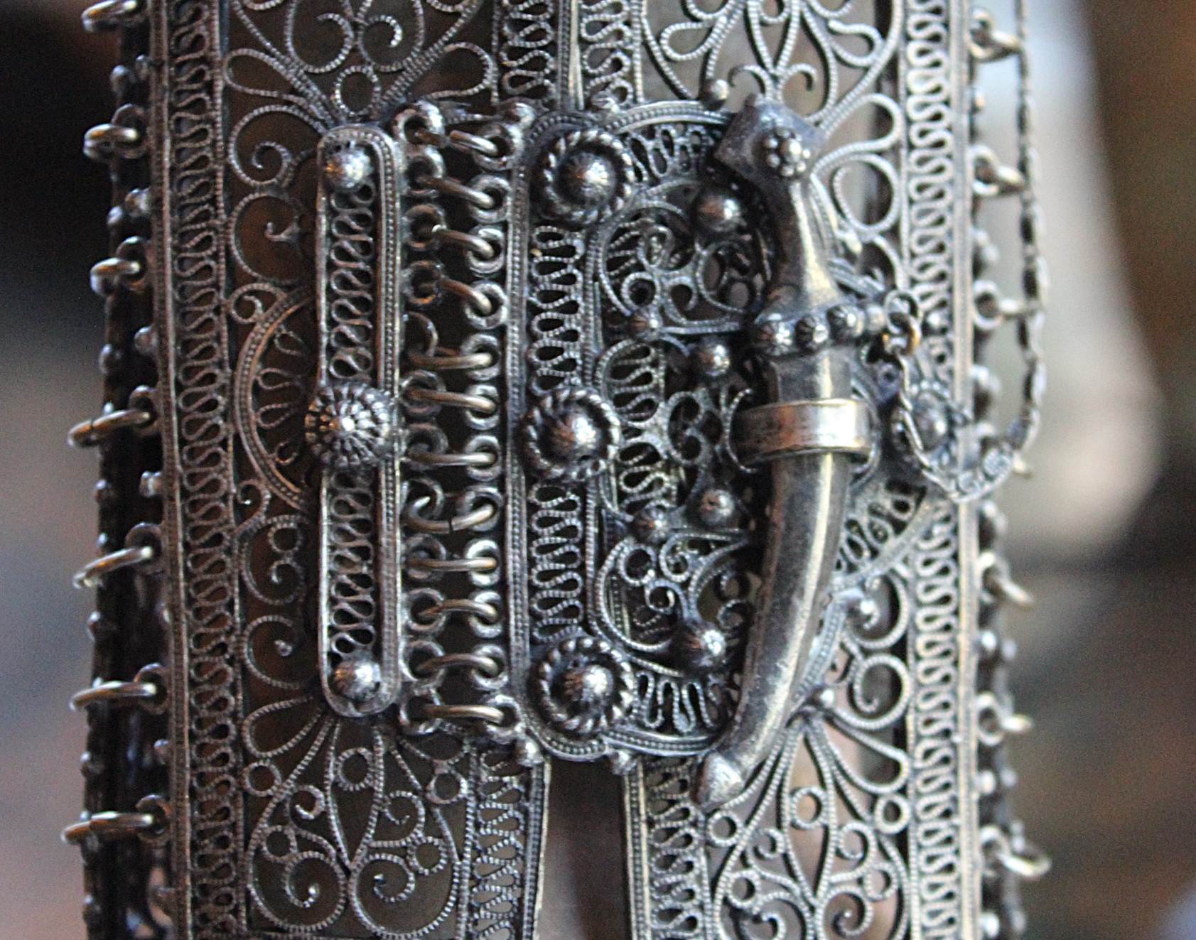 SOLD to L Put on the Whole Armor of God Bracelet w/Antique Etruscan Panels, Rare 1870 Henry Beecher Medal,Rare Antique Cut Steel Tassel, French Sword & Cross Medals & Bezel Set Crystals