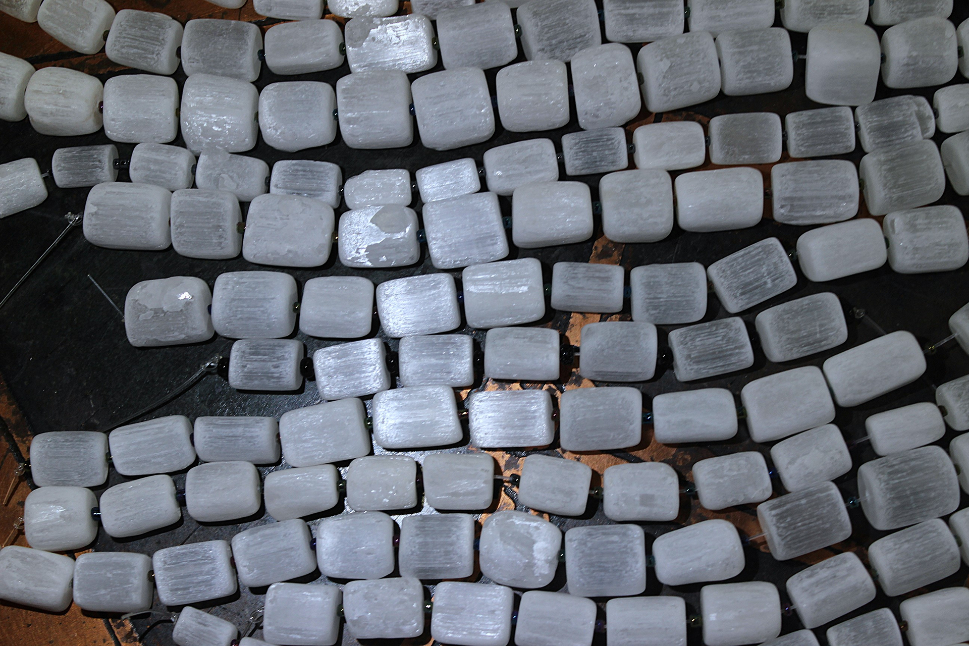 Large Collection of Hand Polished Selenite Beads for your own Mystical Moonful Creations!