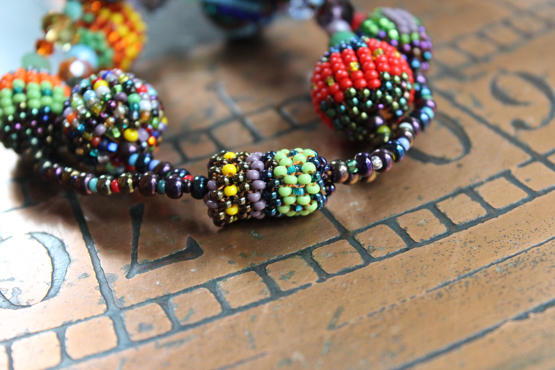 5 Piece Hand Made Seed and Glass Bead Bracelet and Necklace Set with Strong Magnetic Closures- can be connected to any desired length!
