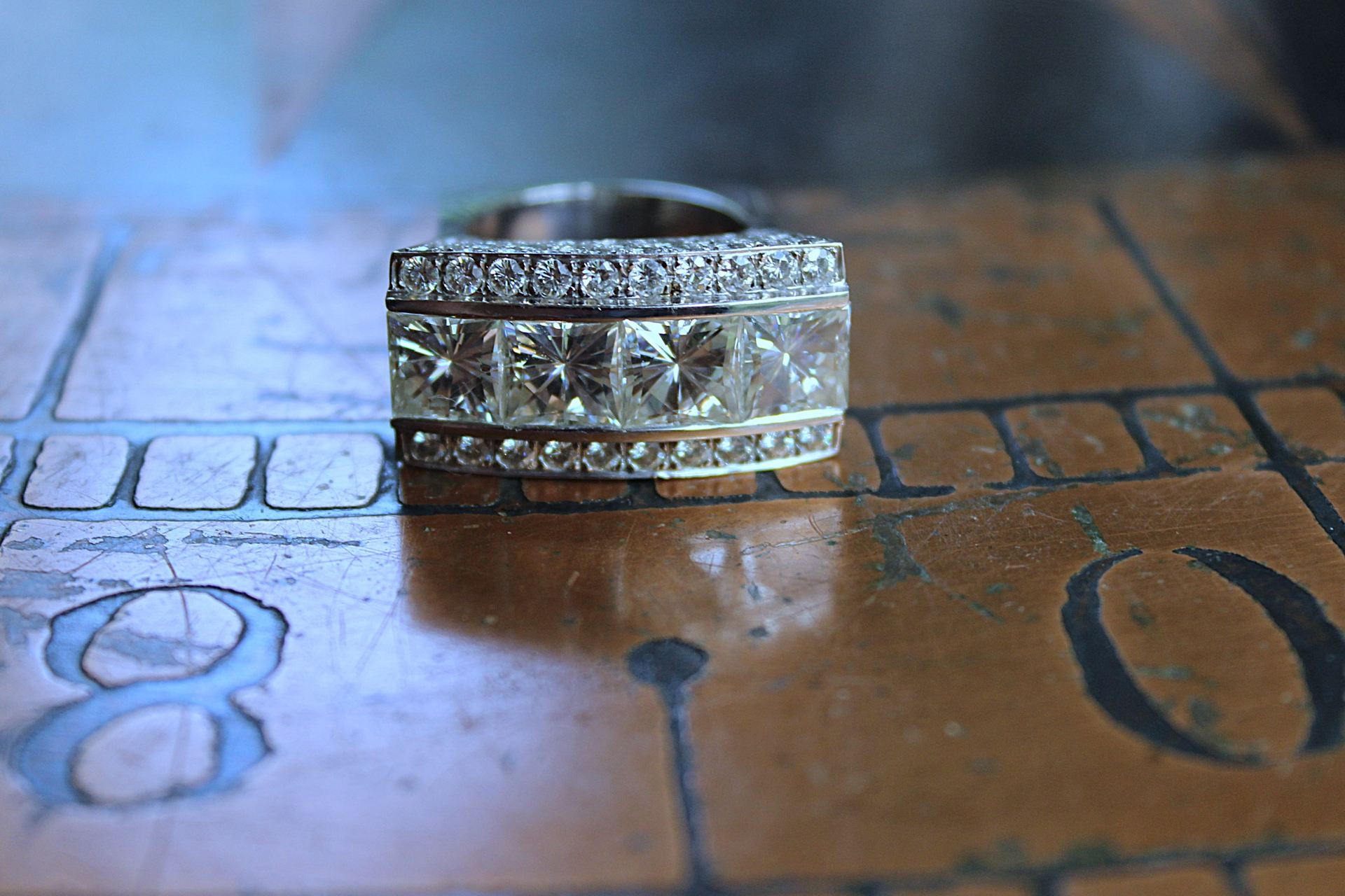 NEW! Custom Made One of a Kind 14 White Gold Certified Charles and Colvard 10.48 Carat Moissanite Ring