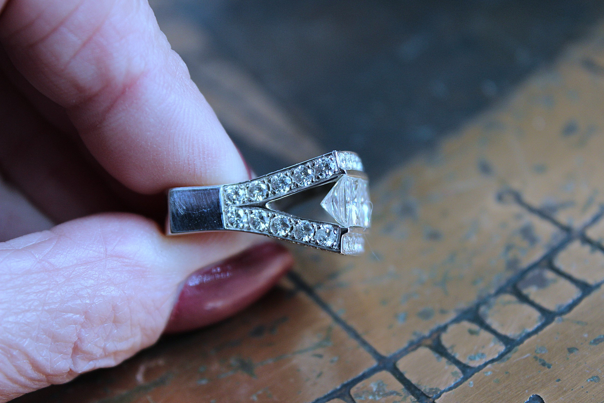 NEW! Custom Made One of a Kind 14 White Gold Certified Charles and Colvard 10.48 Carat Moissanite Ring