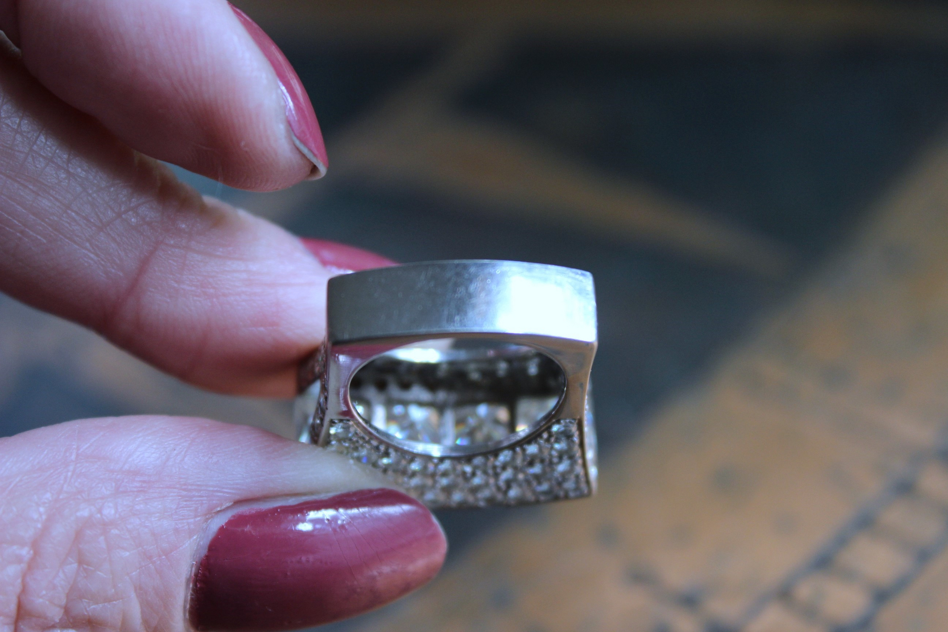 NEW! Custom Made One of a Kind 14 White Gold Certified Charles and Colvard 10.48 Carat Moissanite Ring
