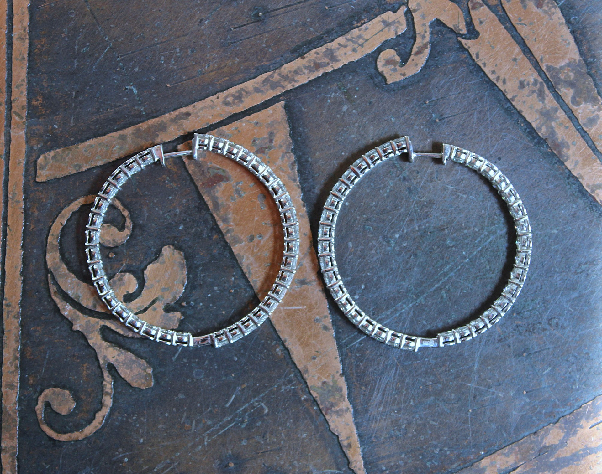 NEW! 14K White Gold 7 Carat Moissanite Hoop Earrings - 50% OFF with purchase of Moissanite Ring!